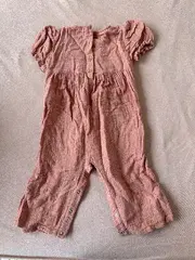 Vorschaubild 2 von Baby Einteiler Overall Gr. 80 Rosa Musselin Baumwolle