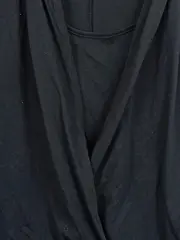 Vorschaubild 2 von Damen T-Shirt Gr. 38 Schwarz Casual Drapierter Ausschnitt