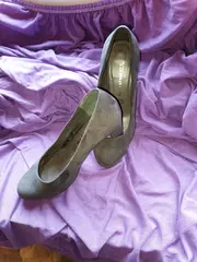 Vorschaubild 3 von Pumps Damen Grau Wildleder Optik Gr. 37 High Heel 8cm Klassisch