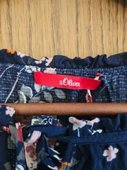 Vorschaubild 3 von Damen Bluse Gr. 38 Blau Floral Viskose Langarm Casual