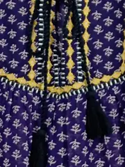 Vorschaubild 5 von Damen Bluse Ärmellos Boho Stickerei Lila Gr. 40/L