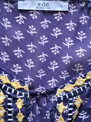 Vorschaubild 4 von Damen Bluse Ärmellos Boho Stickerei Lila Gr. 40/L