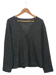 Vorschaubild 1 von Damen Strickjacke Cardigan Gr. 36/S Grau Casual Meliert Langarm