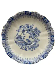 Vorschaubild 1 von Suppenteller Porzellan Weiß Blau Klassisch Blumenmuster