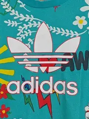 Vorschaubild 3 von x Pharrell Williams Kinder T-Shirt Blumenmuster Gr. 92 Türkis