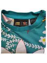 Vorschaubild 6 von x Pharrell Williams Kinder T-Shirt Blumenmuster Gr. 92 Türkis