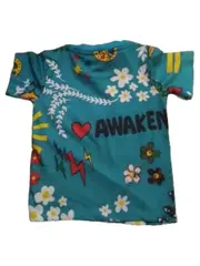 Vorschaubild 2 von x Pharrell Williams Kinder T-Shirt Blumenmuster Gr. 92 Türkis