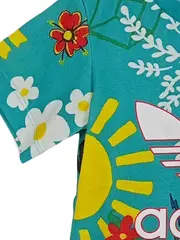 Vorschaubild 5 von x Pharrell Williams Kinder T-Shirt Blumenmuster Gr. 92 Türkis