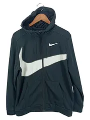 Vorschaubild 1 von Herren Sweatjacke Kapuze Logo Print Schwarz M Baumwolle Polyester