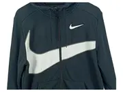 Vorschaubild 3 von Herren Sweatjacke Kapuze Logo Print Schwarz M Baumwolle Polyester