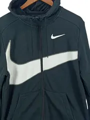 Vorschaubild 4 von Herren Sweatjacke Kapuze Logo Print Schwarz M Baumwolle Polyester