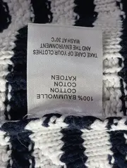Vorschaubild 4 von Damen Strickjacke 36/S Blau Weiß Gestreift Baumwolle Klassisch