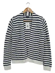 Vorschaubild 1 von Damen Strickjacke 36/S Blau Weiß Gestreift Baumwolle Klassisch