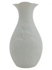 Vorschaubild 1 von KAISER Vase Porzellan Klassisch Weiß Blumen 23cm bauchig floral