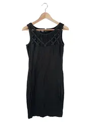 Vorschaubild 1 von BLACK PREMIUM Damen Cocktailkleid Gr. 38/M Schwarz Elegant Vintage