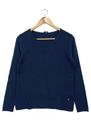 Vorschaubild 1 von Damen Pullover Gr. 38/M Blau Casual Strickpullover