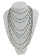 Vorschaubild 1 von Halskette Damen Silber Modern Mehrreihig Perlen