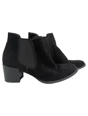 Vorschaubild 1 von Damen Stiefeletten Gr. 41 Schwarz Wildleder Chelsea Boots Modisch