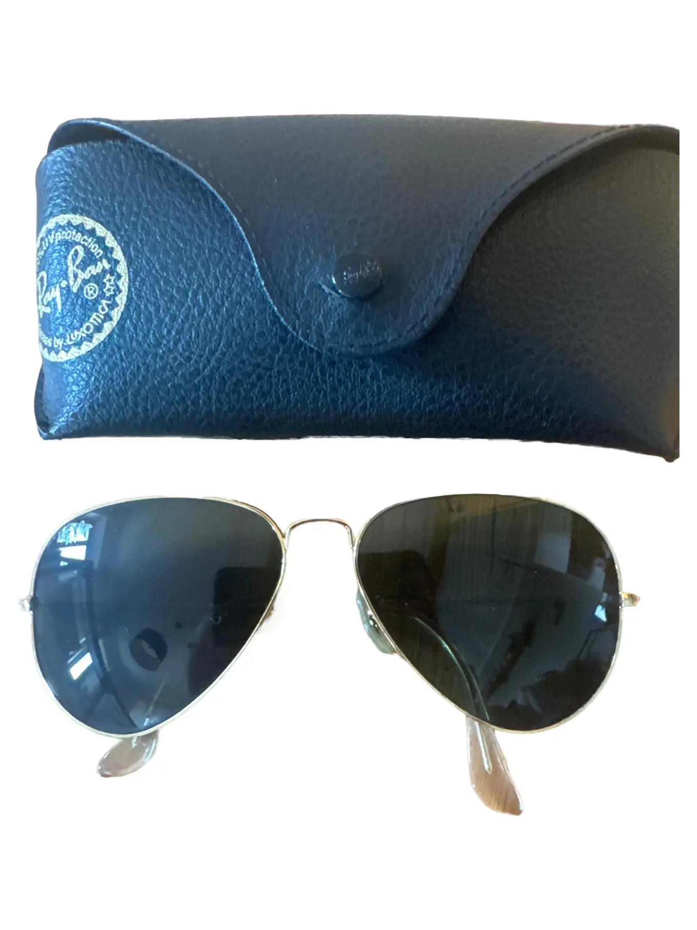 RAY-BAN Aviator Sonnenbrille Herren Klassisch Metall Gold Schwarz