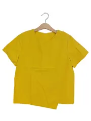 Vorschaubild 1 von Kinder Bluse Shirt Gelb Asymmetrisch Gr. 122/128 Baumwolle