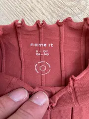 Vorschaubild 4 von Kinder Langarmshirt Rüschenkragen Orange Gr. 134/140 Rippstrick