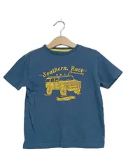 Vorschaubild 2 von T-Shirt Jungen Gr. 108/110 Blau Gelb Aufdruck Kurzarm