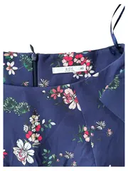 Vorschaubild 7 von EDC Damen Sommerkleid Gr. 40 L Blau Blumenmuster Feminin Kurzarm