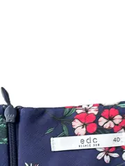 Vorschaubild 8 von EDC Damen Sommerkleid Gr. 40 L Blau Blumenmuster Feminin Kurzarm