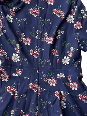 Vorschaubild 5 von EDC Damen Sommerkleid Gr. 40 L Blau Blumenmuster Feminin Kurzarm