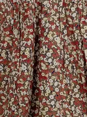 Vorschaubild 4 von Damen Tunikakleid Blumenmuster Langarm Gr. L Rot Beige