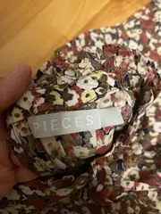 Vorschaubild 5 von Damen Tunikakleid Blumenmuster Langarm Gr. L Rot Beige