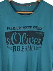 Vorschaubild 2 von Herren T-Shirt Baumwolle Logo Print Petrol Gr. L