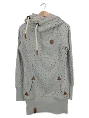 Vorschaubild 1 von Damen Hoodie Gr. 38/M Grau Sterne Casual Langarm