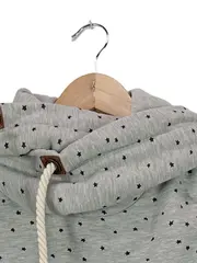 Vorschaubild 5 von Damen Hoodie Gr. 38/M Grau Sterne Casual Langarm