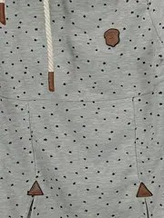 Vorschaubild 4 von Damen Hoodie Gr. 38/M Grau Sterne Casual Langarm