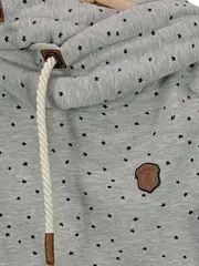 Vorschaubild 3 von Damen Hoodie Gr. 38/M Grau Sterne Casual Langarm