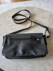 Vorschaubild 3 von Damen Umhängetasche Schwarz Elegant Leder Schultertasche 24x15cm