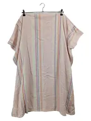 Vorschaubild 1 von 2in1 Badeponcho Badetuch Poncho Damen Einheitsgröße Rosa Gestreift