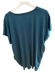 Vorschaubild 2 von Damen Freizeitkleid Oversize Kleid Petrol Gr. 40/L Baumwolle