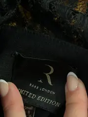 Vorschaubild 7 von Cocktailkleid Damen Gr. 36 Schwarz Spitze Langarm Bodycon