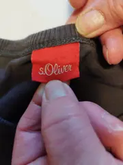 Vorschaubild 5 von Langarmshirt Herren Gr. L Grau Statement Print Baumwolle