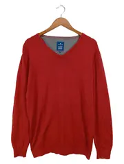 Vorschaubild 1 von Pullover Herren XL Rot V-Ausschnitt Baumwolle Casual