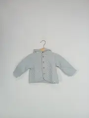 Vorschaubild 2 von RABBIT & BEAR Baby Steppjacke Gr. 80 12M Bio-Baumwolle Grau Kapuze