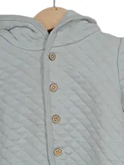 Vorschaubild 3 von RABBIT & BEAR Baby Steppjacke Gr. 80 12M Bio-Baumwolle Grau Kapuze