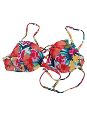 Vorschaubild 1 von Bikini Oberteil Damen Gr. 34A XS Blumenmuster Mehrfarbig