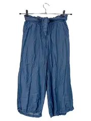 Vorschaubild 1 von Stoffhose Mädchen Gr. 158 Blau Lyocell Capri Sommer