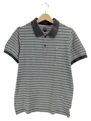 Vorschaubild 1 von Herren Poloshirt Gestreift Schwarz Gr. 46 S Kurzarm Baumwolle