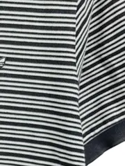 Vorschaubild 3 von Herren Poloshirt Gestreift Schwarz Gr. 46 S Kurzarm Baumwolle