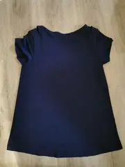 Vorschaubild 2 von Damen T-Shirt Cut-Outs Blau Gr. S 36 Kurzarm Casual