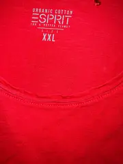 Vorschaubild 5 von Damen T-Shirt Rot Gr. XXL Basic Organic Cotton Kurzarm